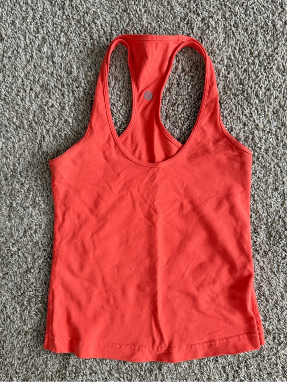 Lululemon Coral Racerback Tank Top Size 4 Grapefruit Coral 2016 VTG Neon